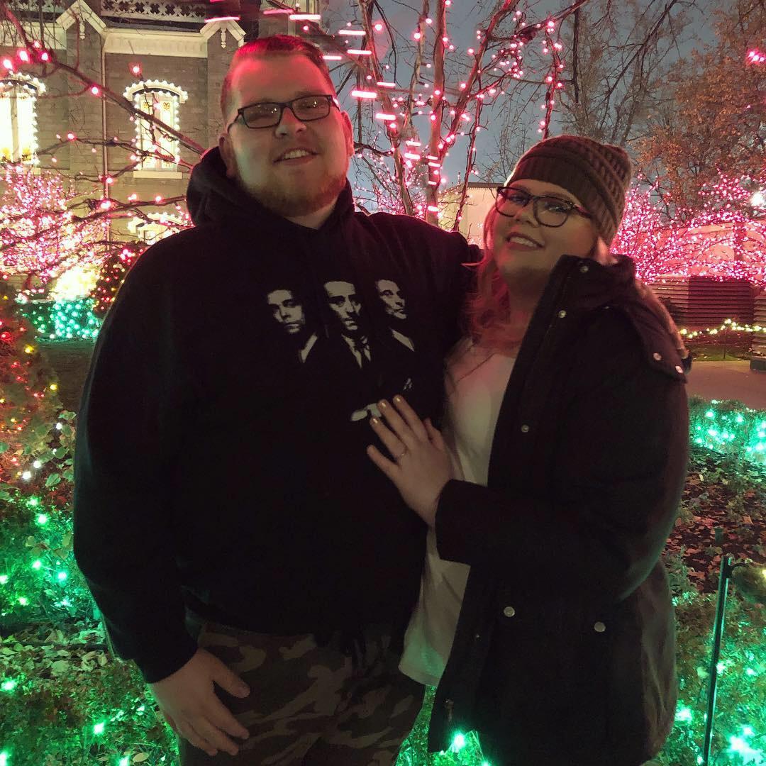 Enjoying the lights in downtown SLC.