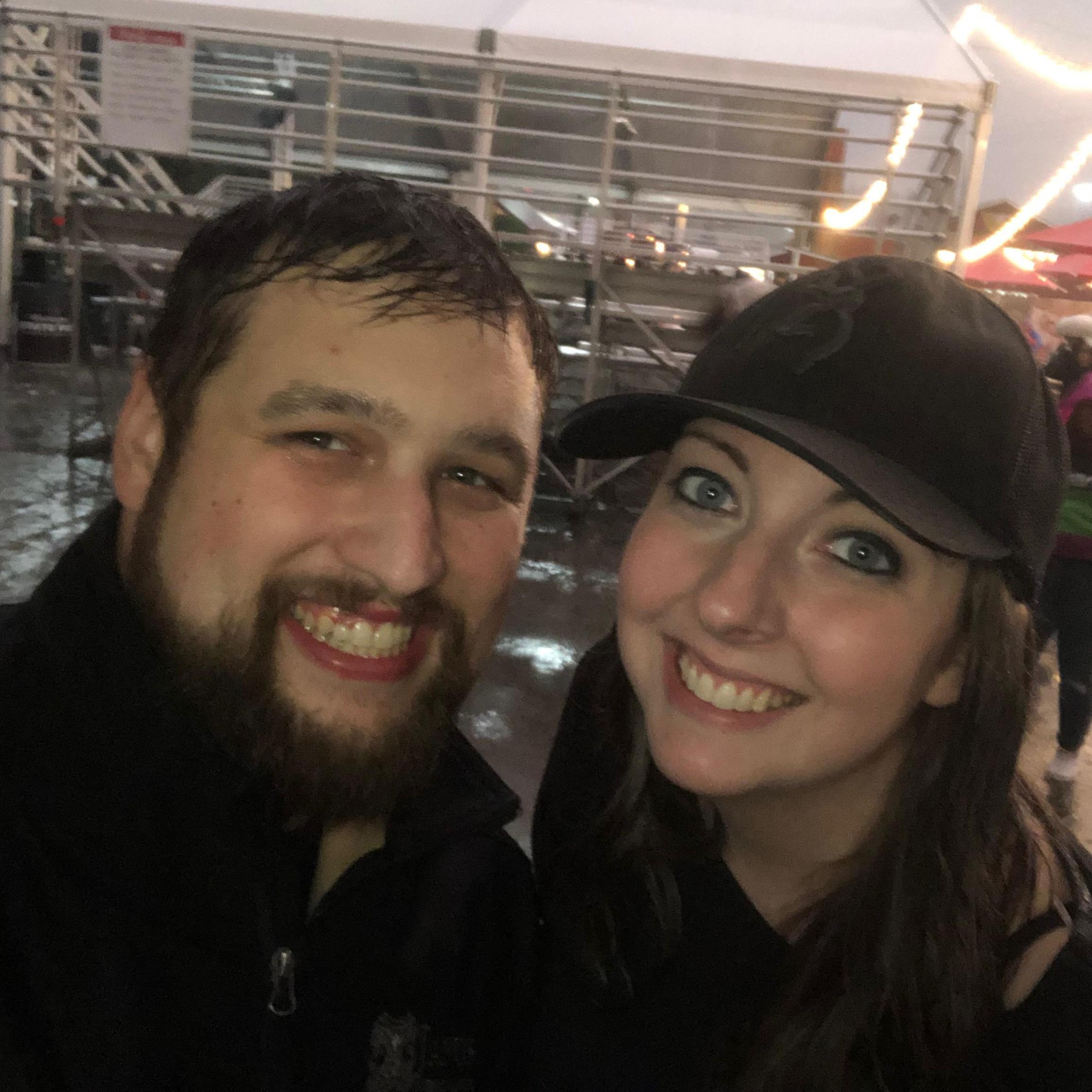 I had a photoshoot at the fair and it started storming and knocked out the power. Mike gave me his hat, tucked my camera inside his jacket and ran to a booth to buy an umbrella for us. The sweetest!
