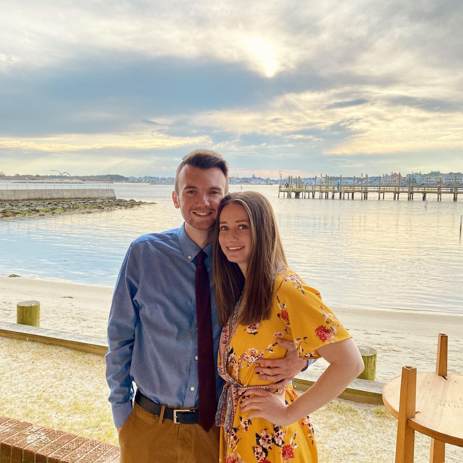 April 2021: One of our first pictures together in Ocean City, MD