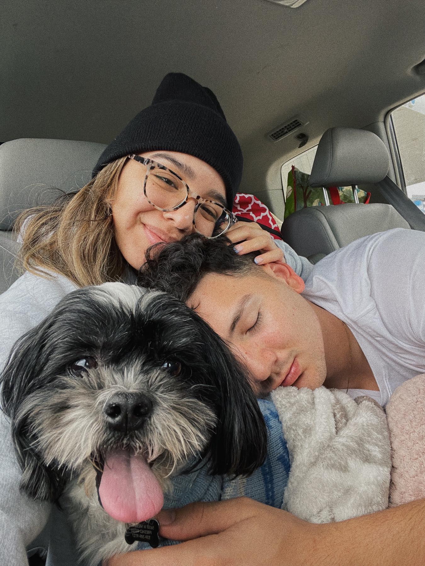 On our way to the cabin with the family ❄️☃️