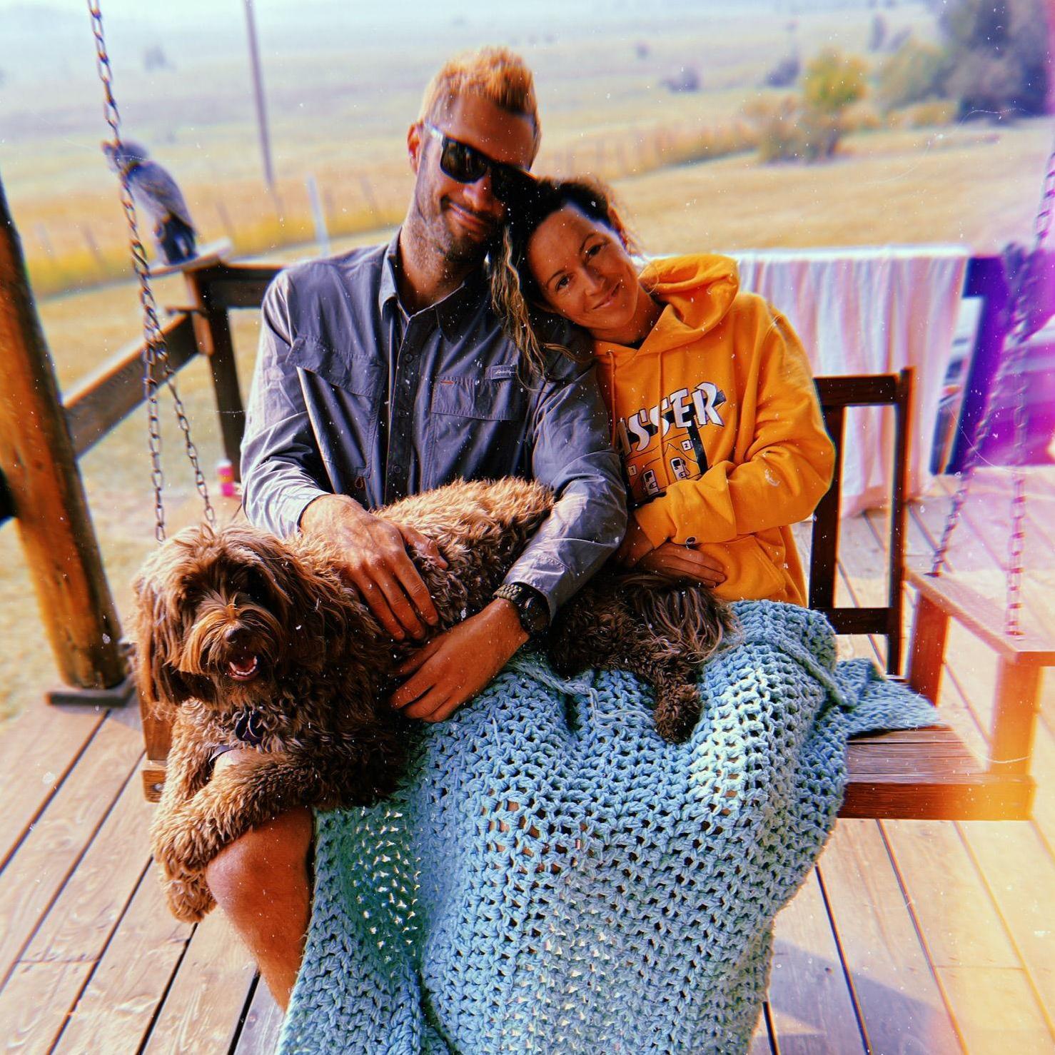 Our little fam (minus Griz!) at the Fly cabin in Cascade