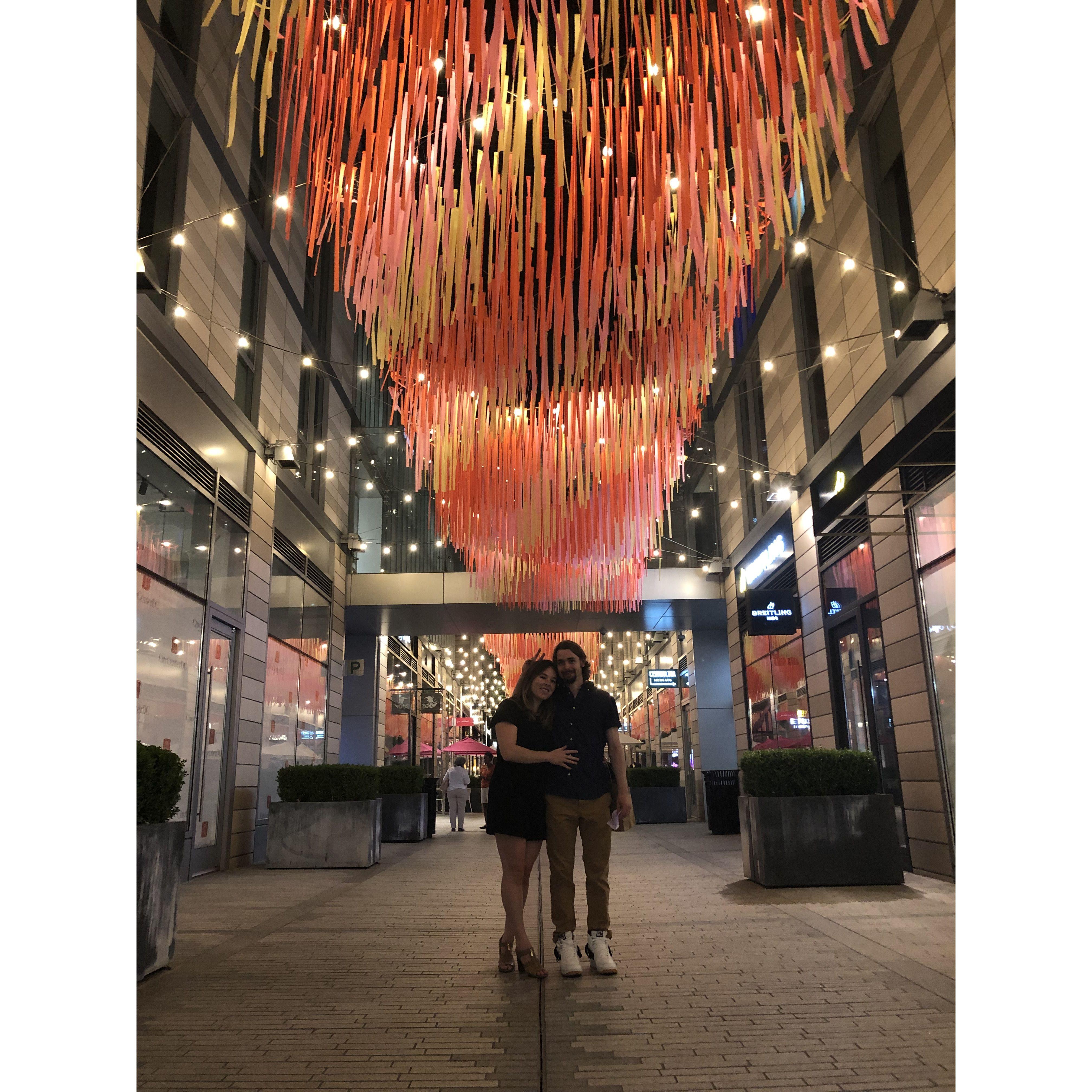 Olivia and Vince in downtown Washington, D.C. in 2021.