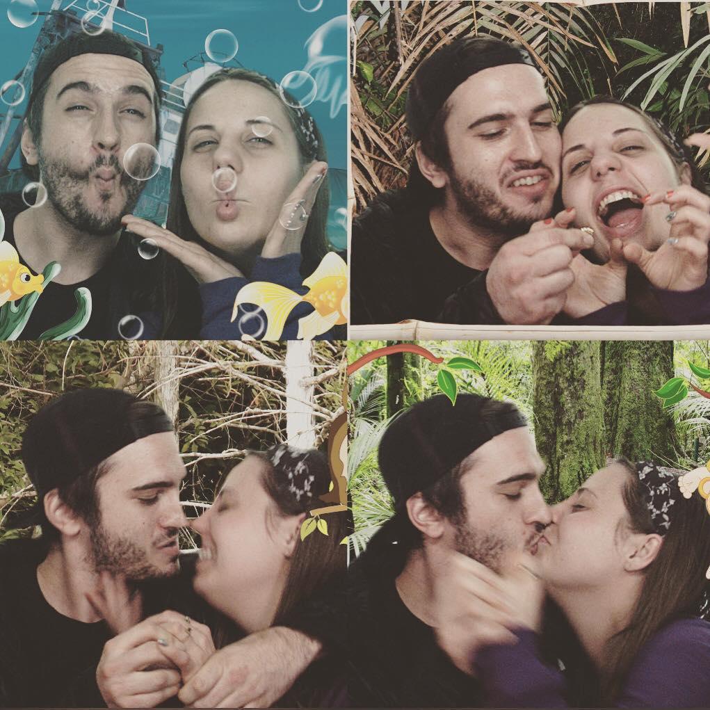 He proposed in a photo booth, so we are lucky enough to save this moment forever!