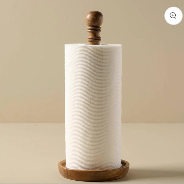 Antiqued Wood Paper Towel Holder