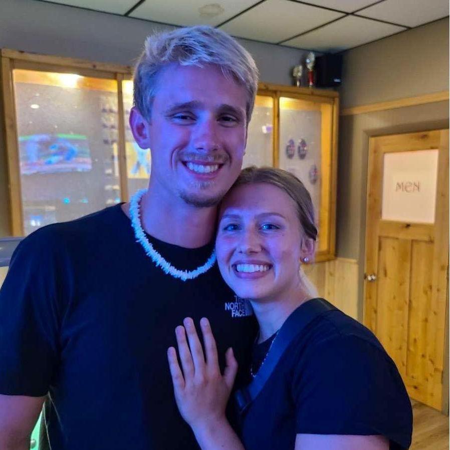 Our first picture together after we started dating