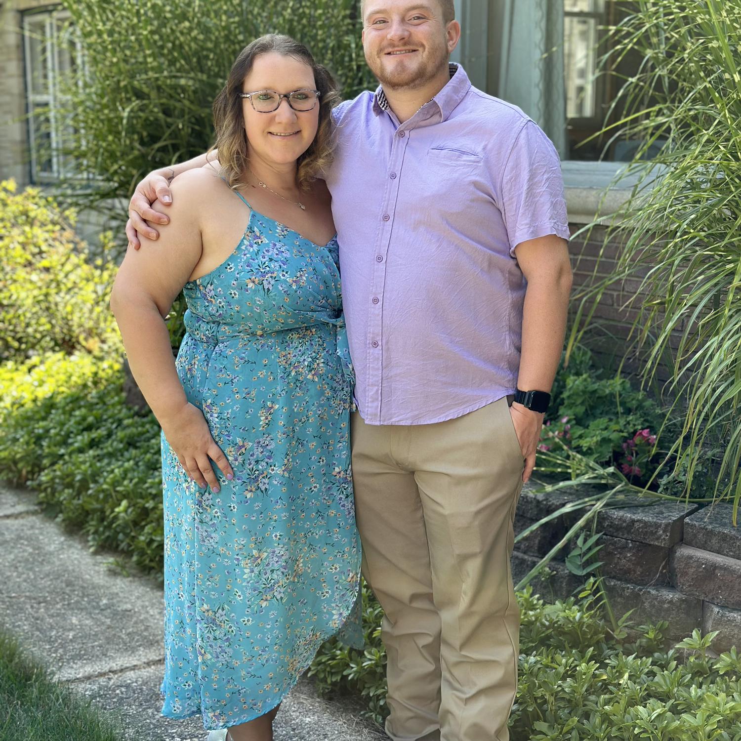 We got all dressed up for our friends wedding!