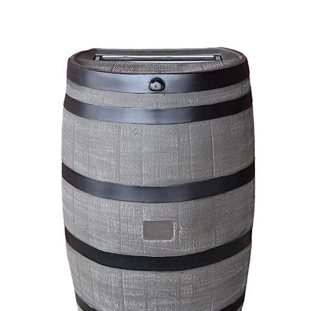 RTS Home Accents 50-Gallon Rain Water Collection Barrel with Brass Spigot, Wood Grain