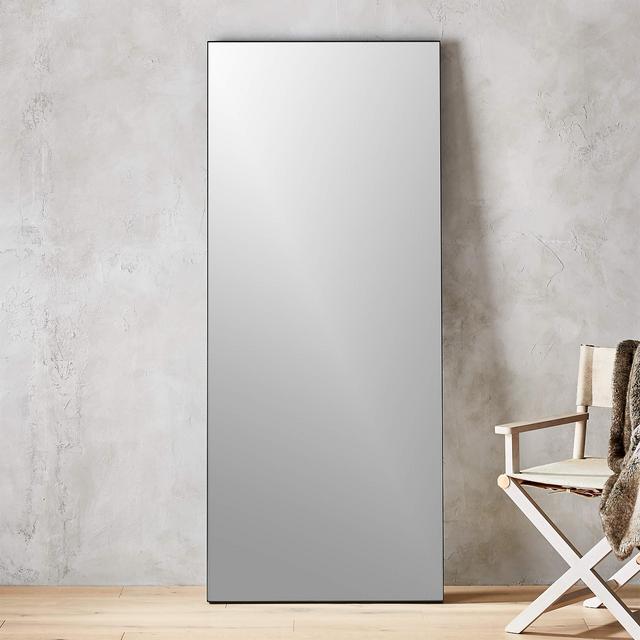 Infinity Modern Black Full-Length Floor Mirror 32"x76"