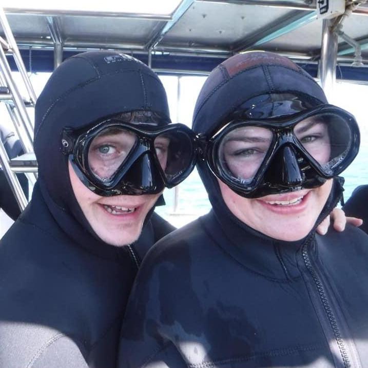 Shark cage diving