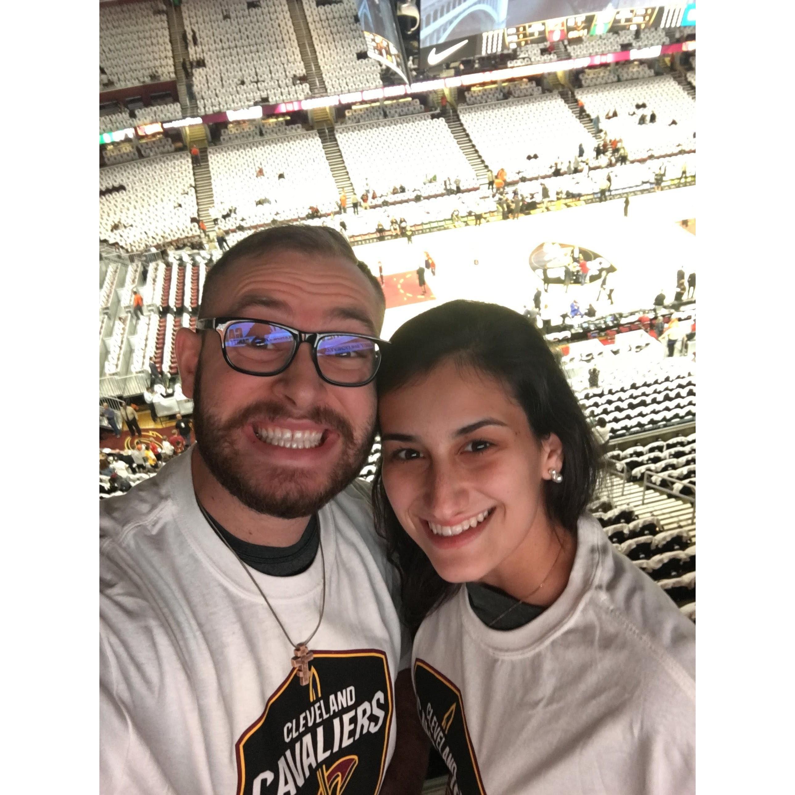 This was our first Cleveland Cavaliers game together!