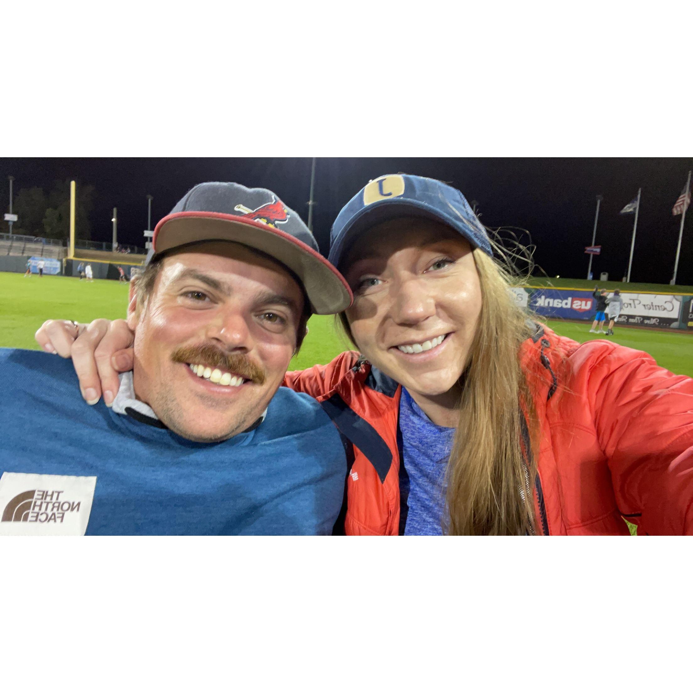 Movie night on the baseball field!