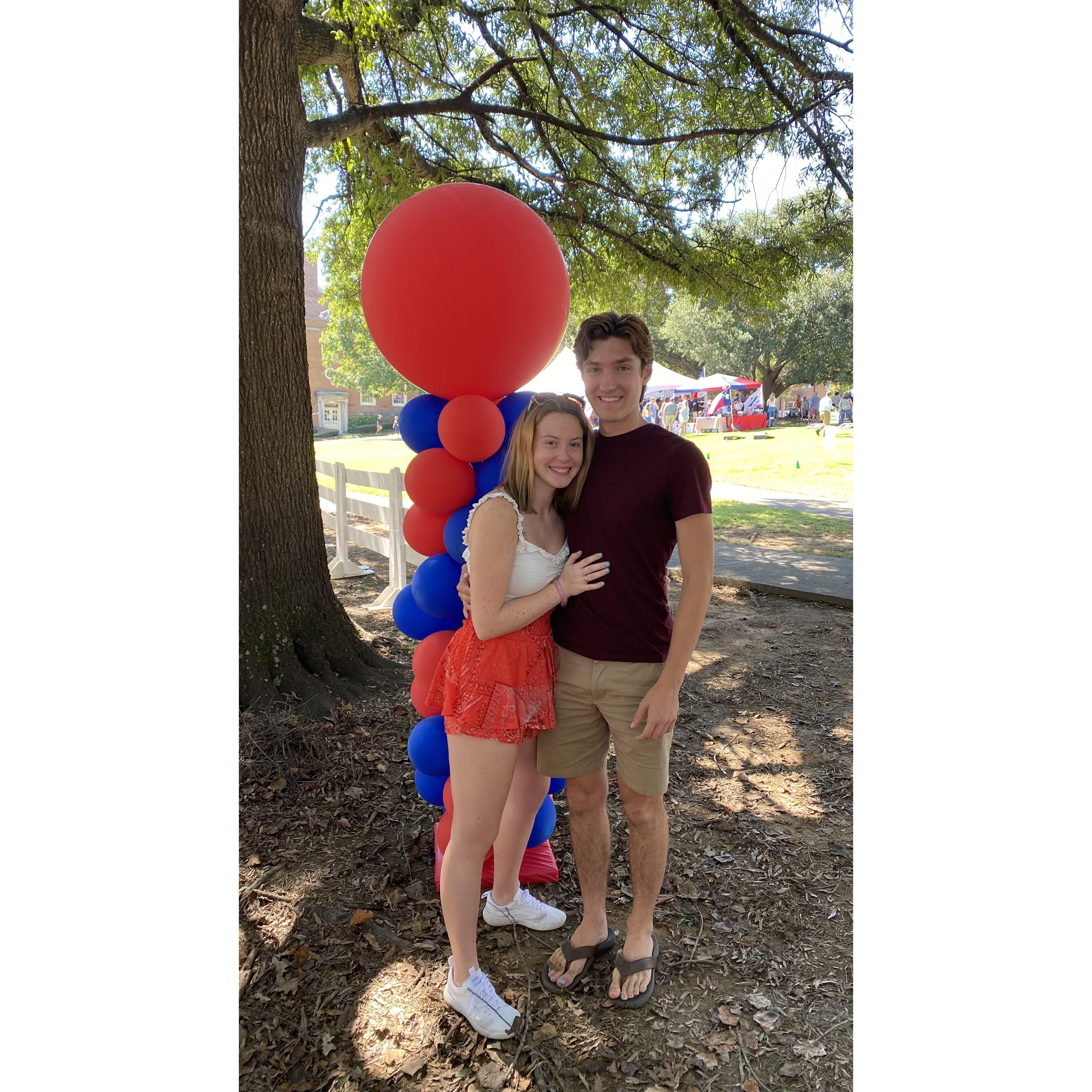 Sept. 25, 2021: First time meeting Emily Rose's parents during Samford's Parents Weekend!