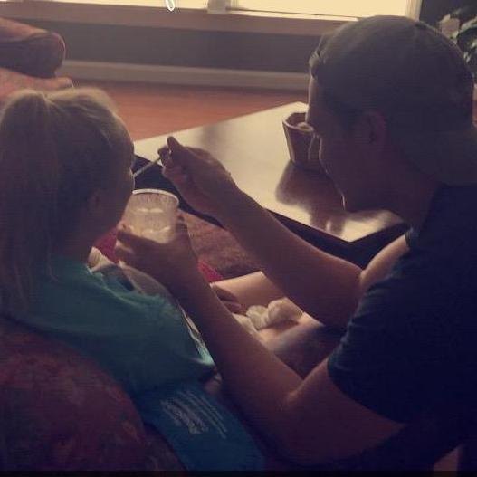Him taking care of her after she had her wisdom teeth surgery 2019