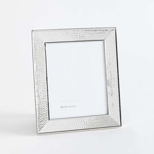 Beveled Hammered Frame Silver 8"x10"