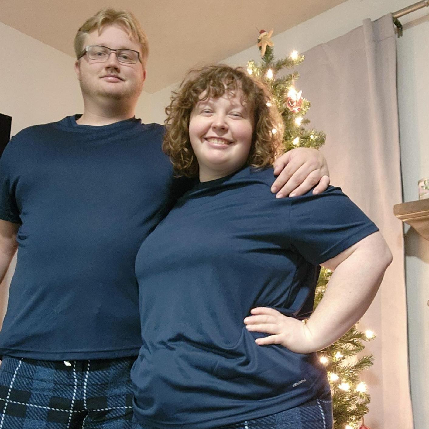 Matching pj's for our first Christmas together ❤️