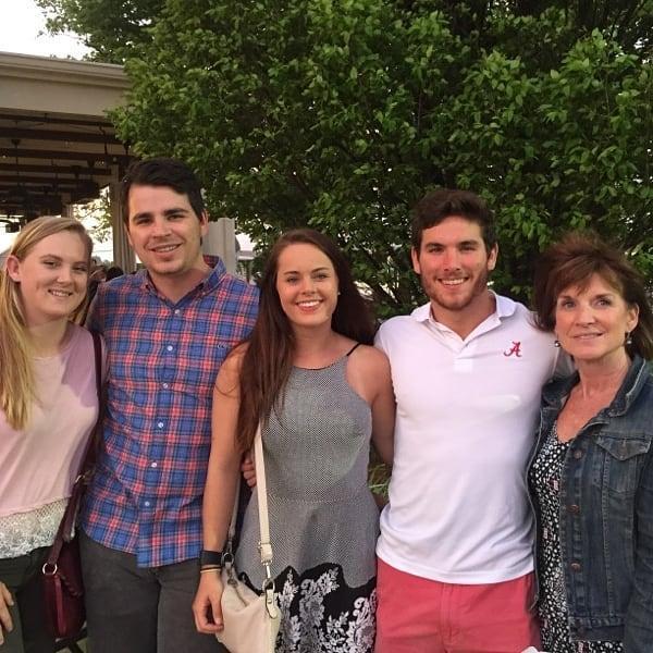 We loved taking time visiting St. Louis to see our family members. This was taken during a dinner out with Alec's parents (Mike and Lenore - right), and brother Mitchel and his now-wife, Camryn (left)