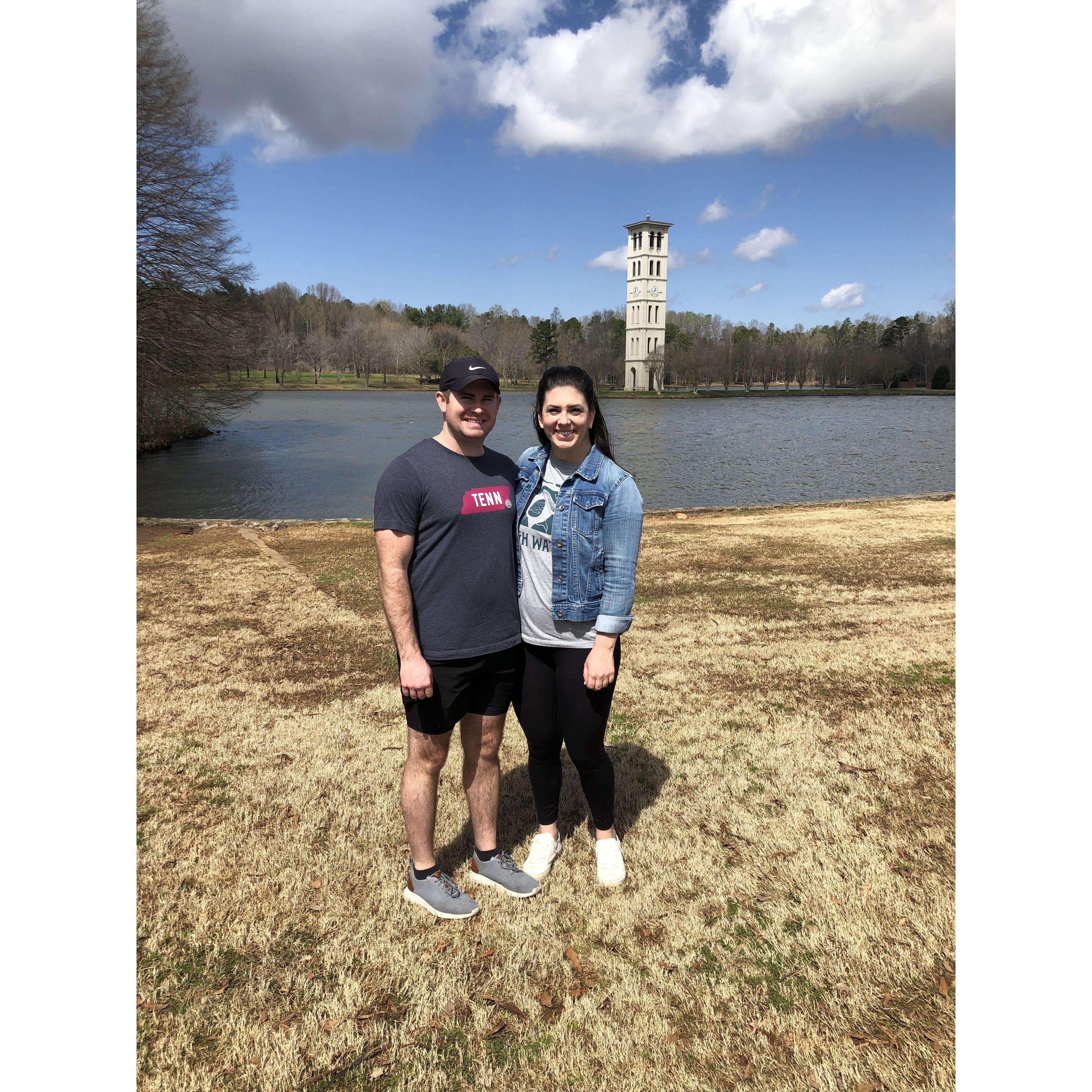 Adam's first visit to Furman. After numerous pilgrimages to Adam's college town, he finally returned the favor.