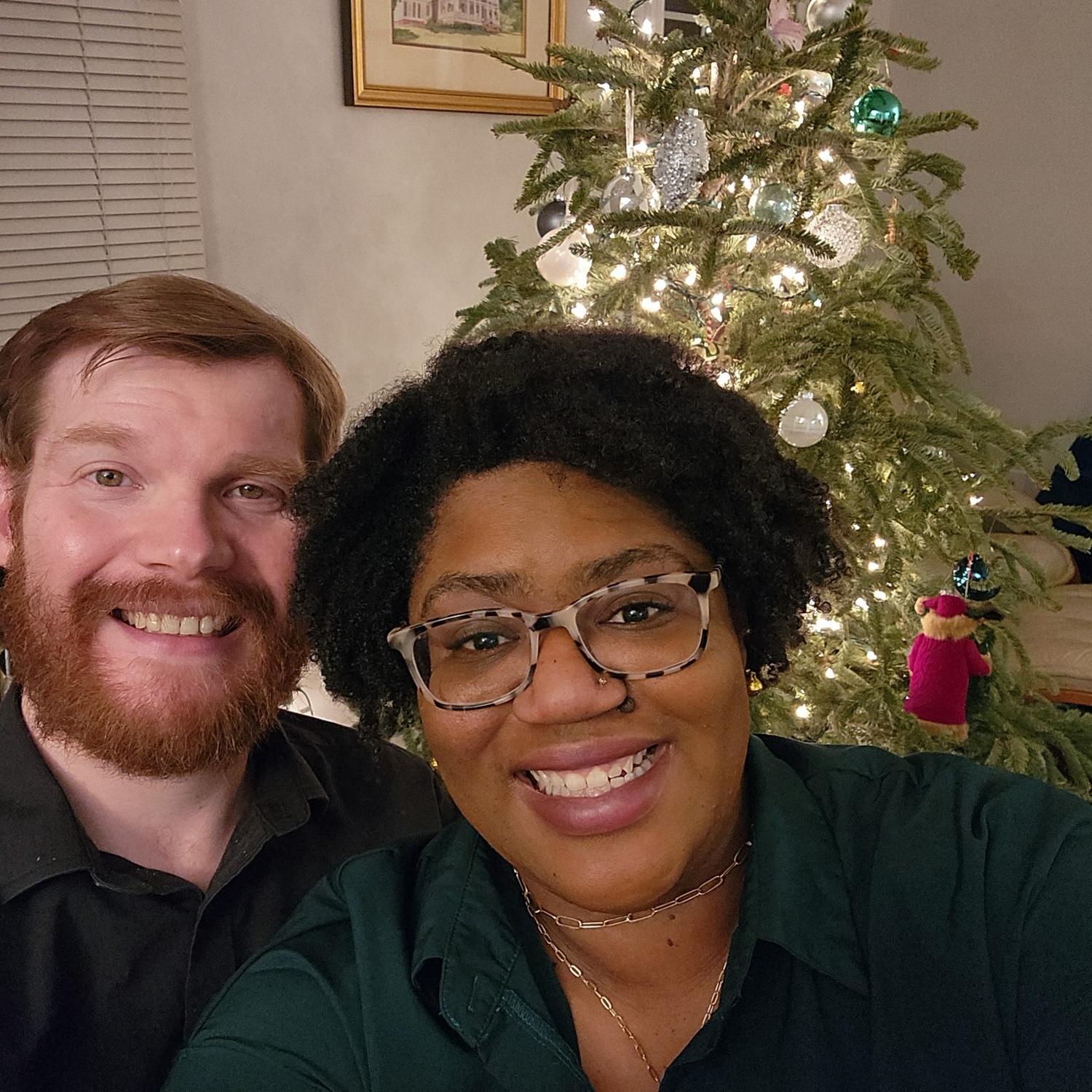 Christmas tree selfies!