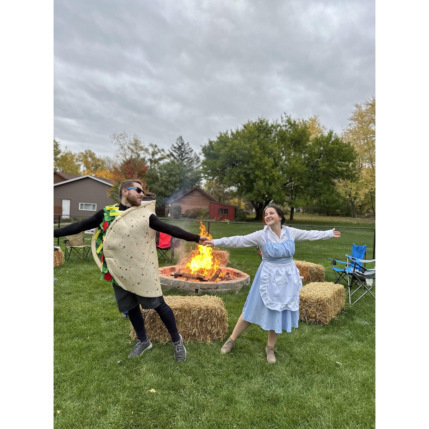 bonus points to whoever identifies our halloween costume correctly!