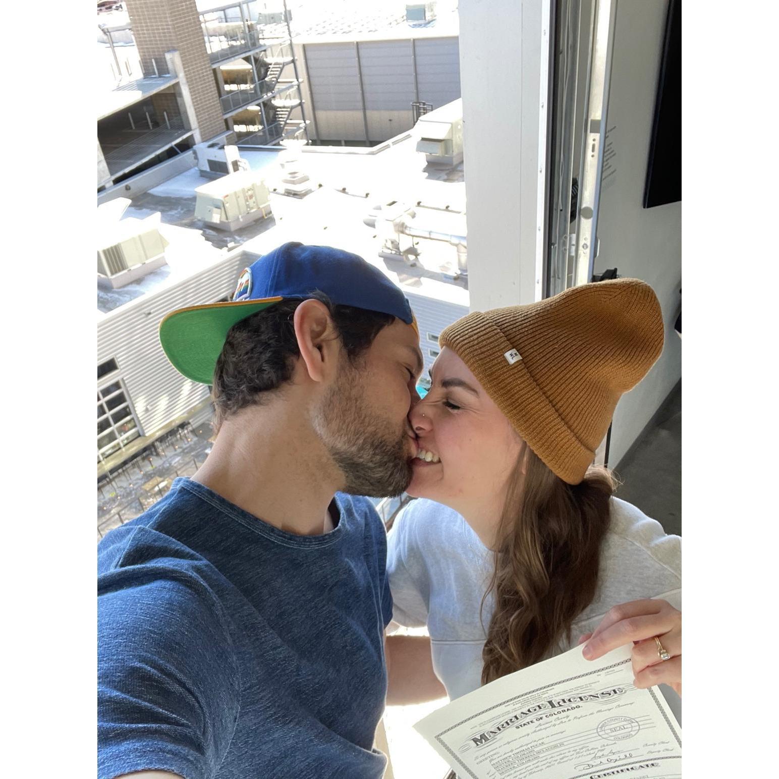 We're married!