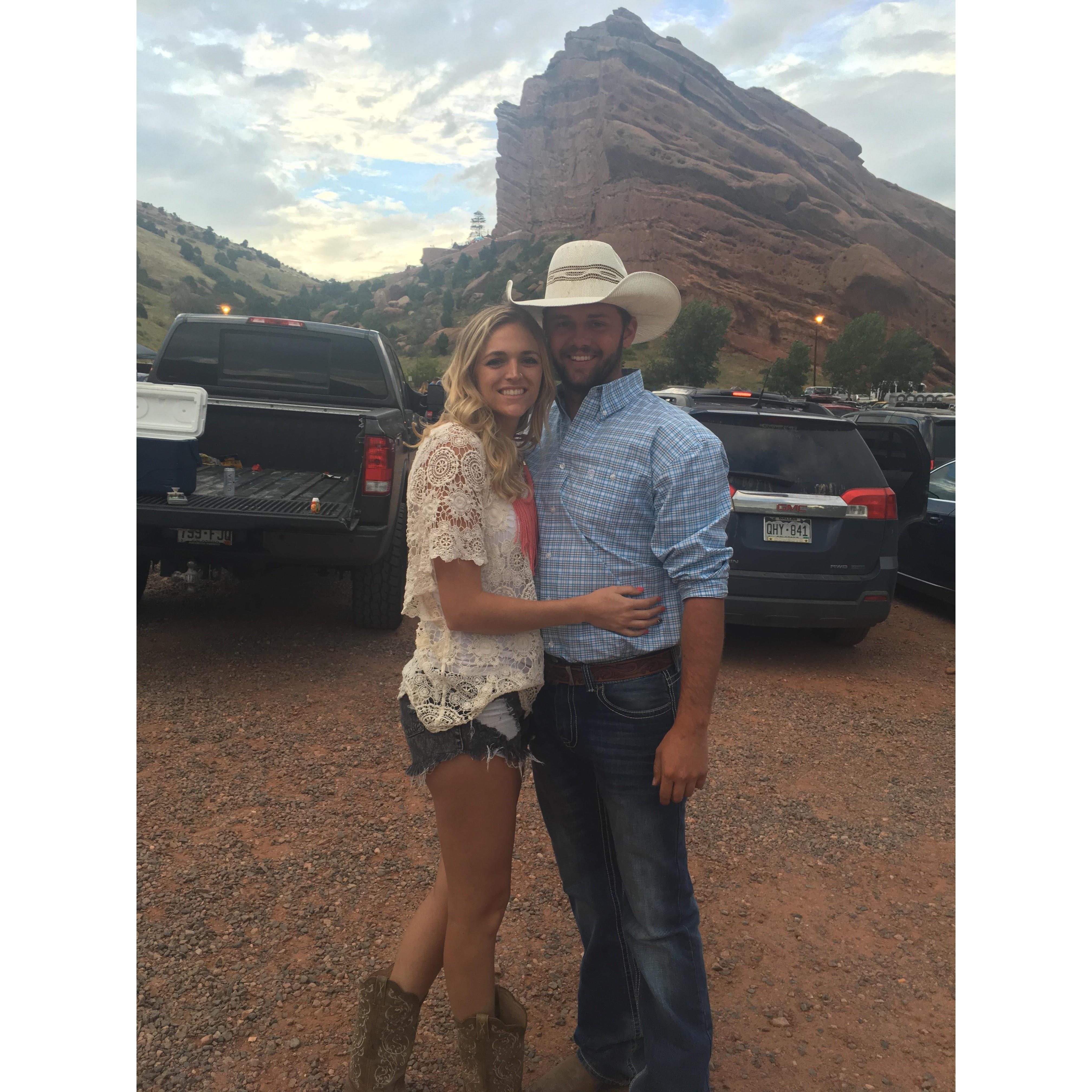 Watching my favorite country artist Eric Church at Red Rocks.