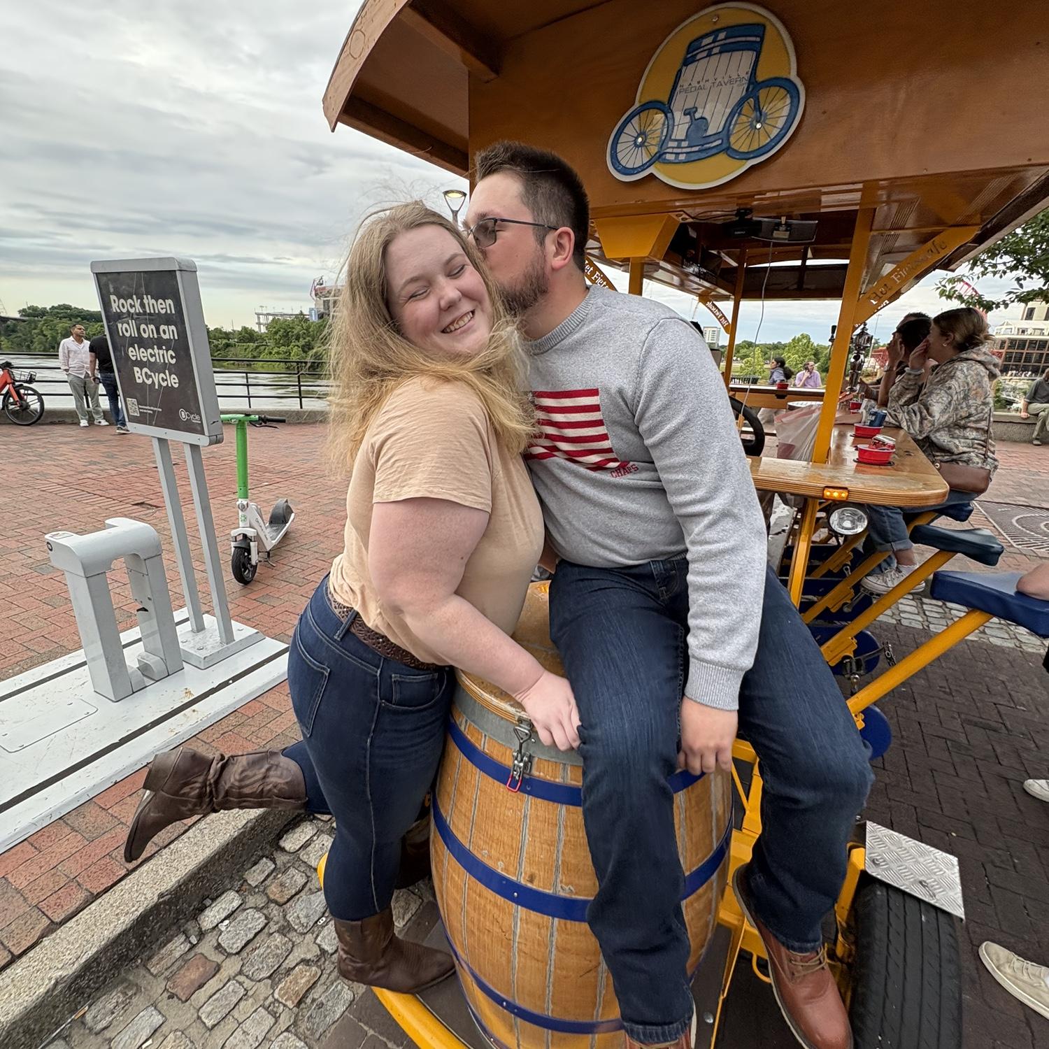 Nashville Pedal Wagon! 1 day before Hunter proposed!