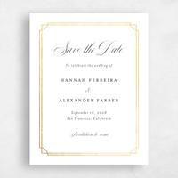 White Wedding Save the Date - Vernazza Portrait Foil