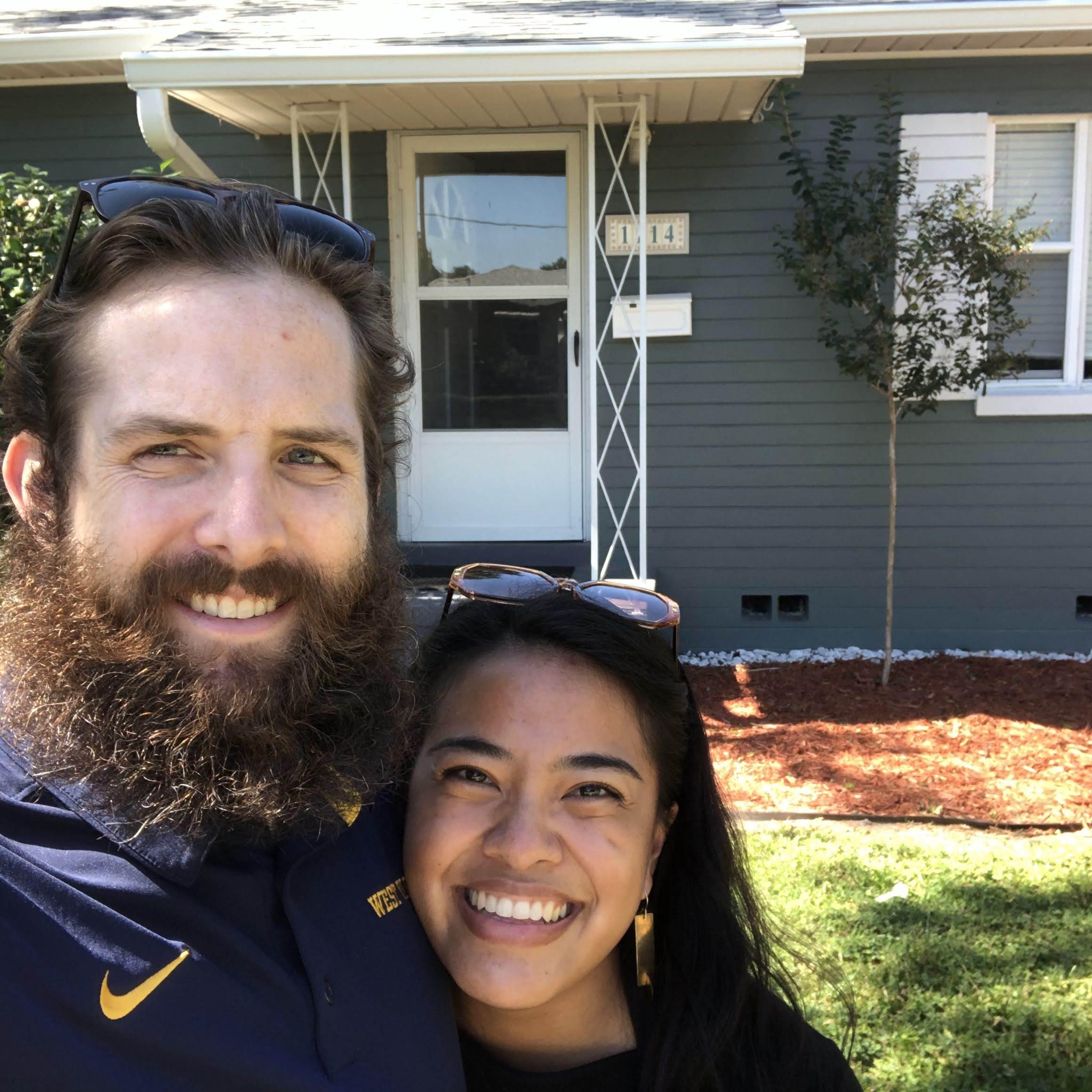 The day we closed on our first home! Patrick's beard stole the show though. 