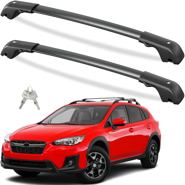 Tuyoung 220lbs Lockable Roof Rack Cross Bars Compatible with Subaru Crosstrek 2018-2023 & Impreza 2017-2023 with Side Rails, Heavy Duty Anti-Theft Aluminum Roof Crossbars Rooftop Luggage Carrier