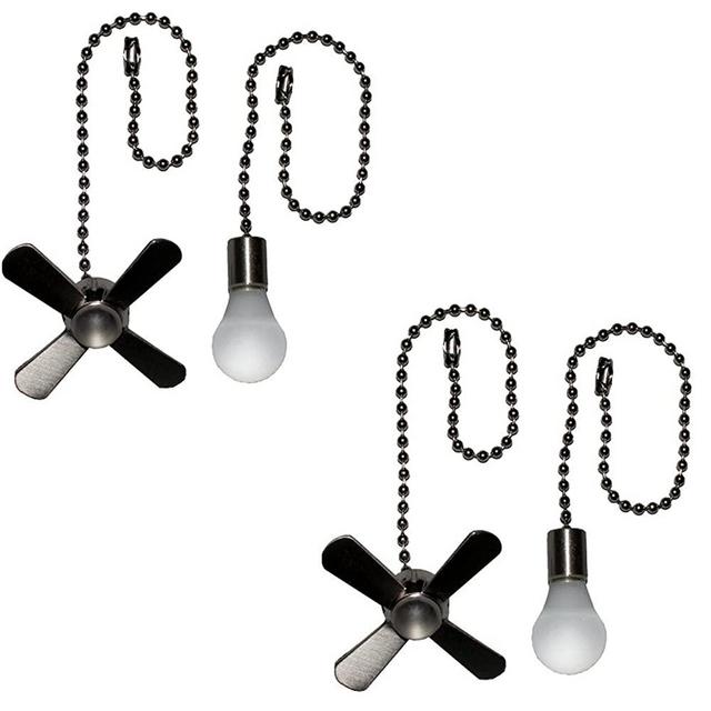 Harbor Breeze Ceiling Fan Pull Chain (2 Pack, Brushed Nickel)