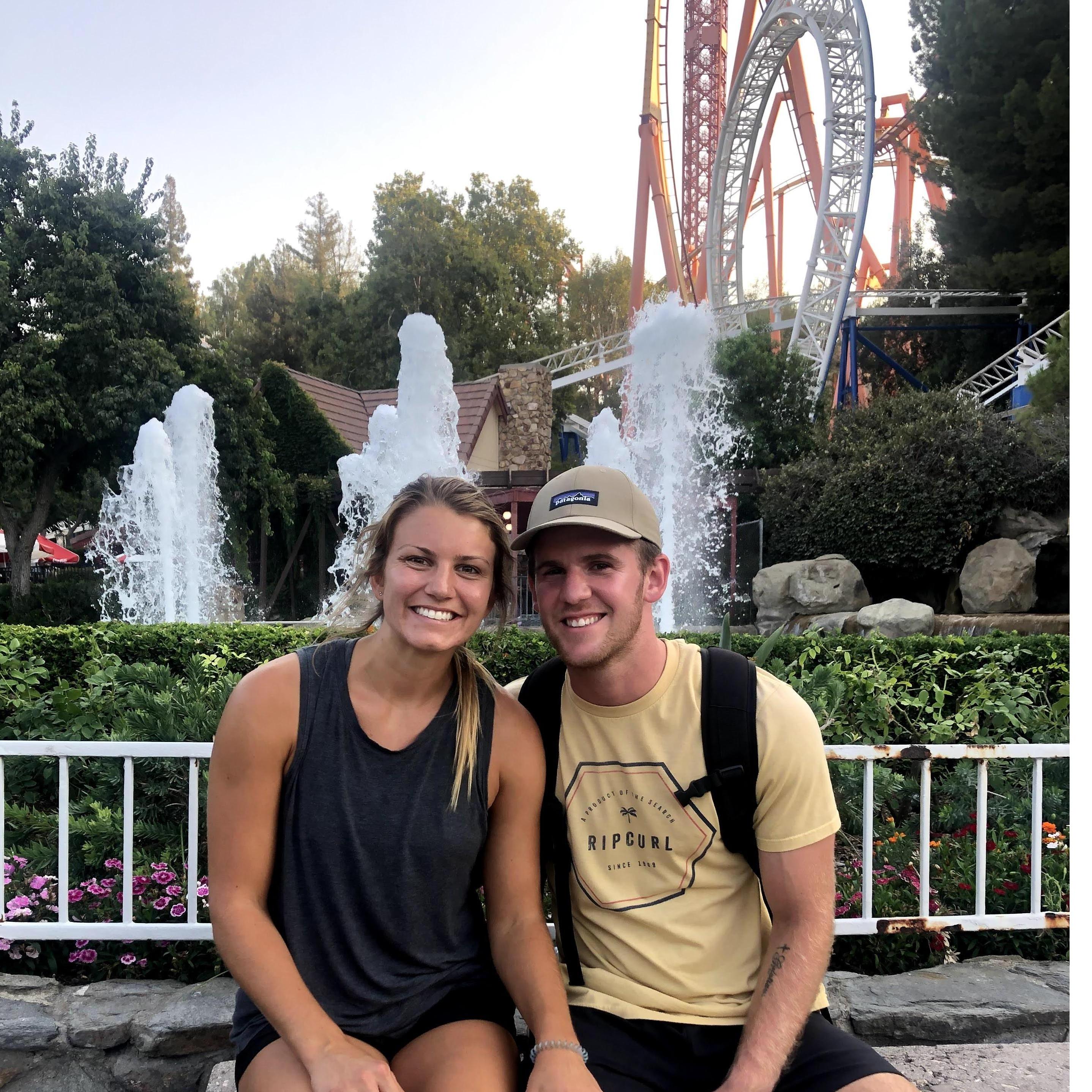 Six flags! We came, we rode, we (Brooke) got sick.