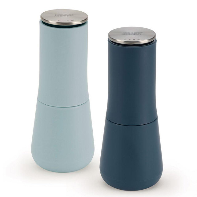 Joseph and Joseph Milltop 2 Piece Salt and Pepper, Blue
