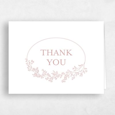 Pink Letterpress Wedding Thank You - Kalispell Letterpress