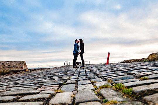 Engagement photoshoot in Alex's hometown, Kirkcaldy, Scotland.