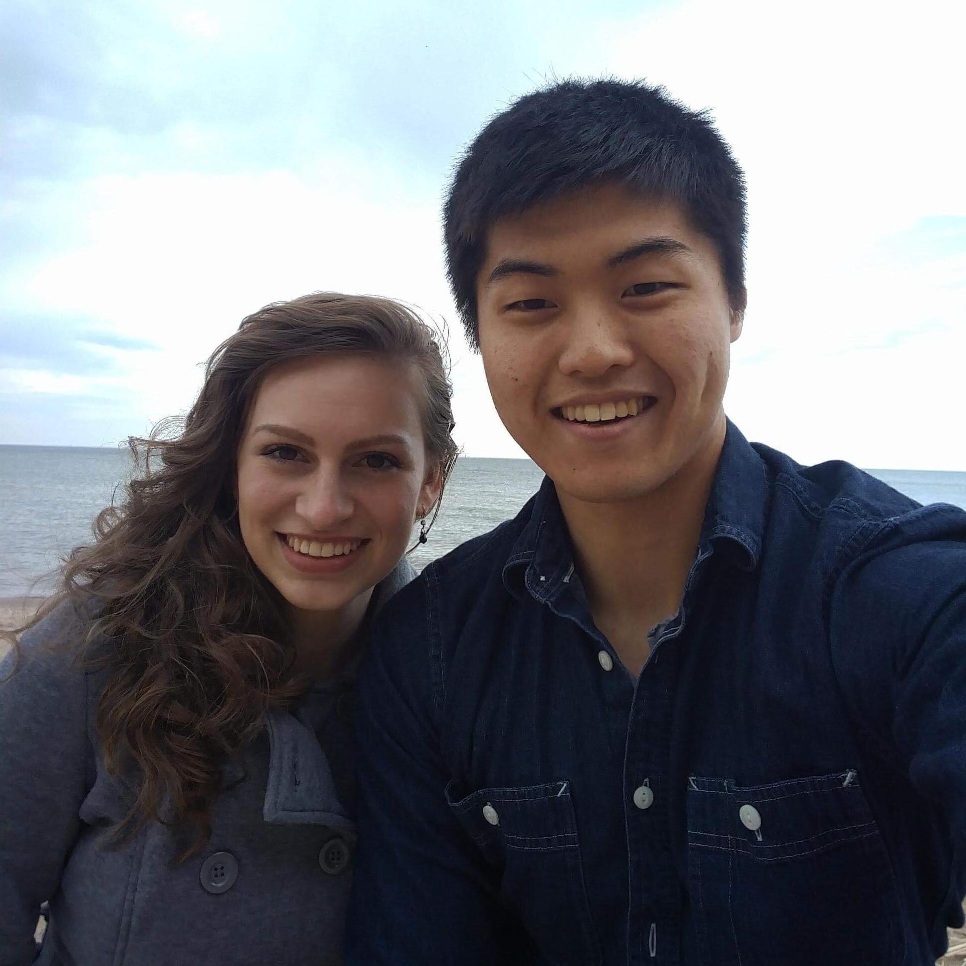We are having some quality time before Yong's graduation! (5/6/2018, Lake MI)