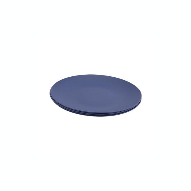 Simply Essential™ Solid Polypropylene Dinner Plates in Blue (Set of 4)