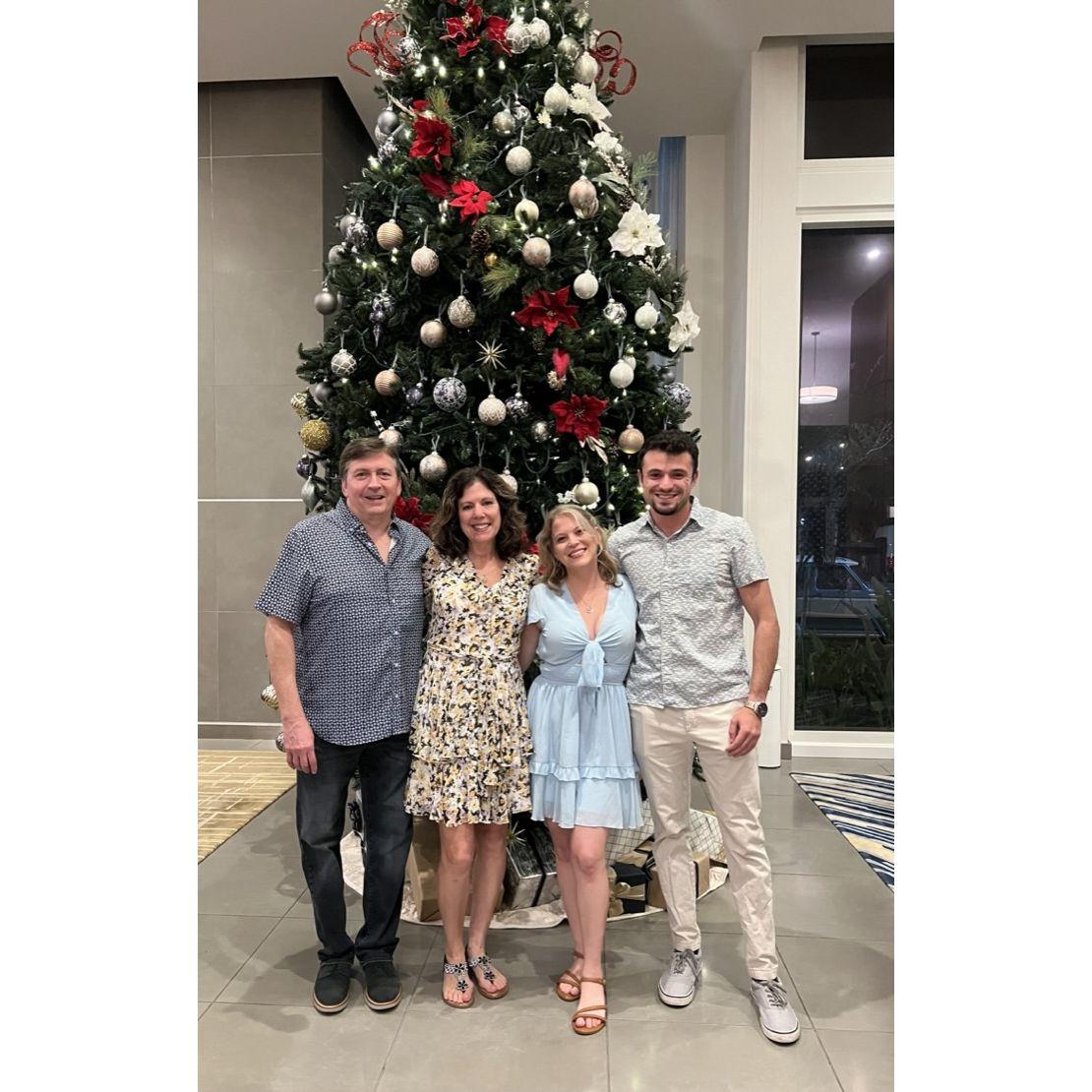 Holiday time together in 2024 with Brandon's parents!