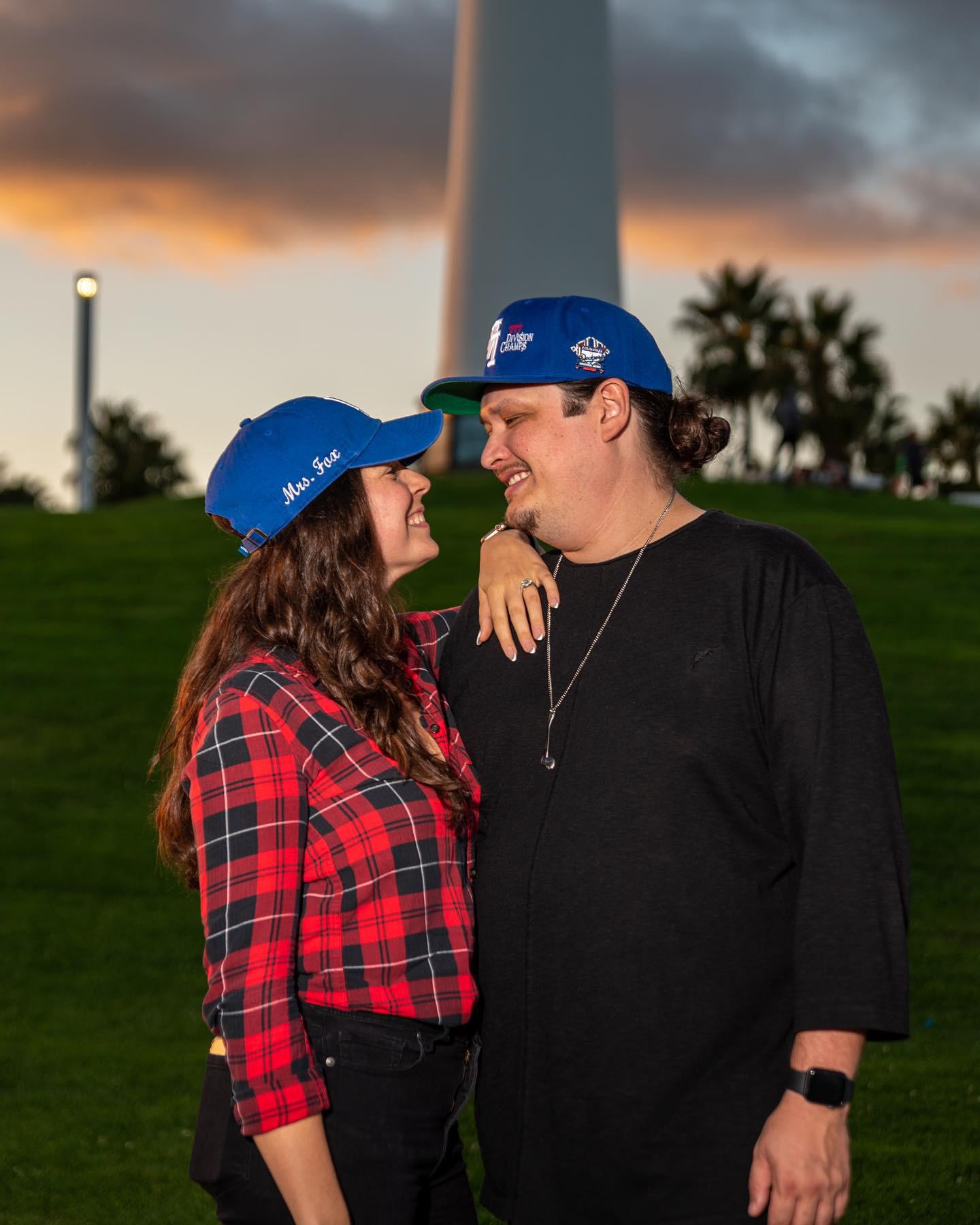 Officially going to be Mrs. Fox and a faithful Dodger Fan
