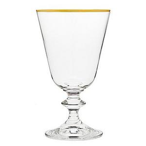 Gold Banded All Purpose Wine Glass