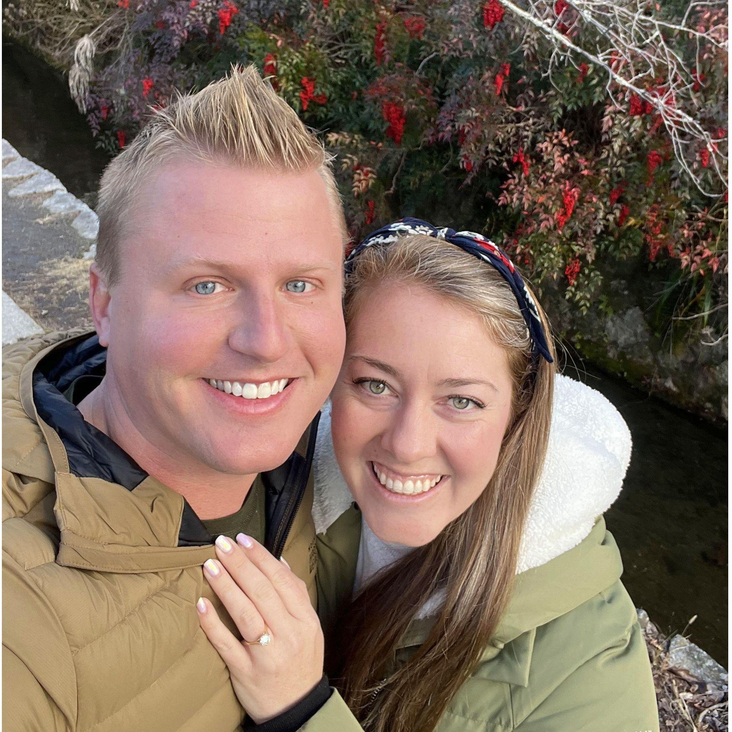Right after we got engaged in Kyoto, Japan!