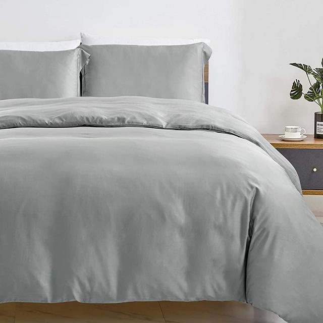 CozyLux 100% Organic Bamboo-Rayon Duvet Cover Queen Set Size Light Grey  3PCS 300TC Luxury Comforter …See more CozyLux 100% Organic Bamboo-Rayon  Duvet