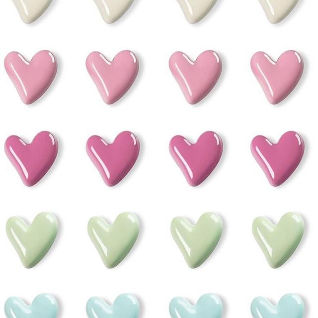 Mymazn 20Pcs Fridge Magnets Cute Refrigerator Magnet, Colorful Magnets for Whiteboard Cabinet Locker, Heart Decorative Magnets for Classroom Kitchen Office