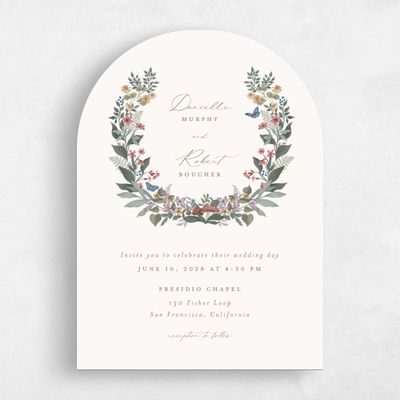 Beige Arch Wedding Invitation - Eglamore Classic