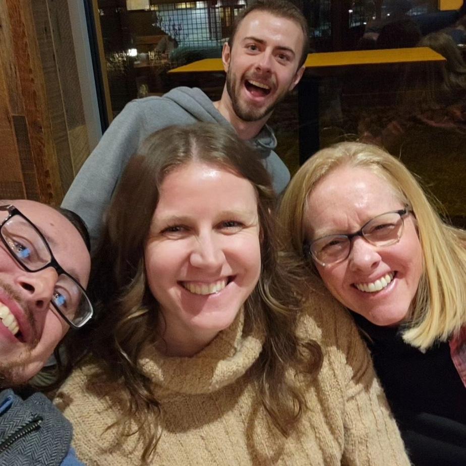 Courtney’s mom met our officiant, Jake, over a round of trivia on her visit to Bend!
