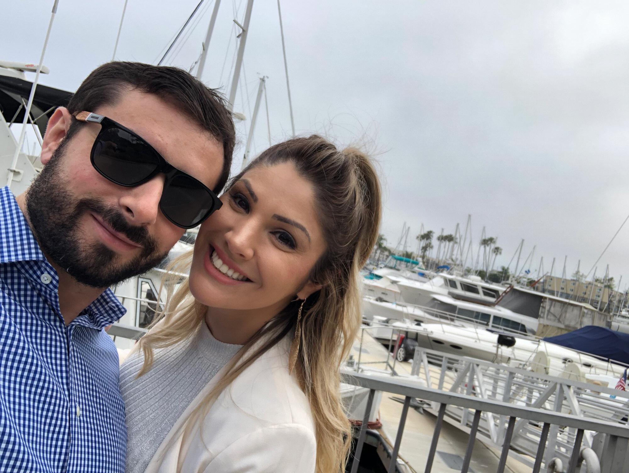 Celebrating family birthday at Marina Del Ray, California.