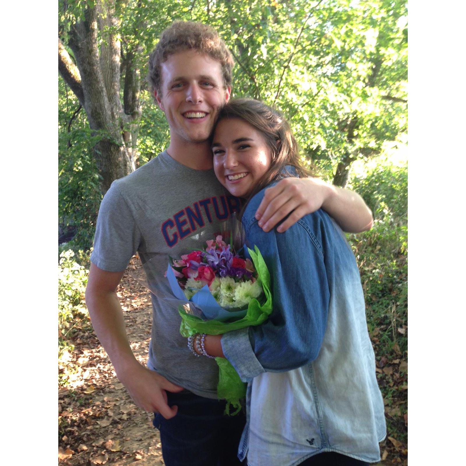 When he asked me to be his girlfriend!