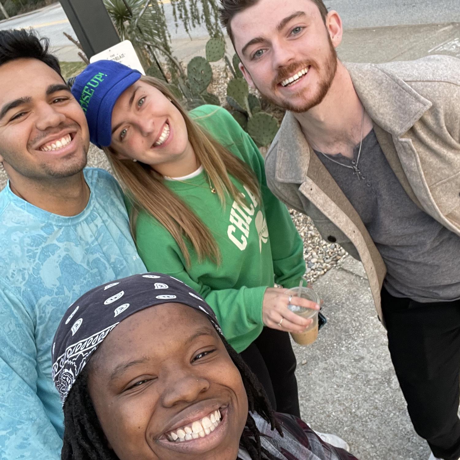 Coffee with our friends, Kaylen and Dustin!
