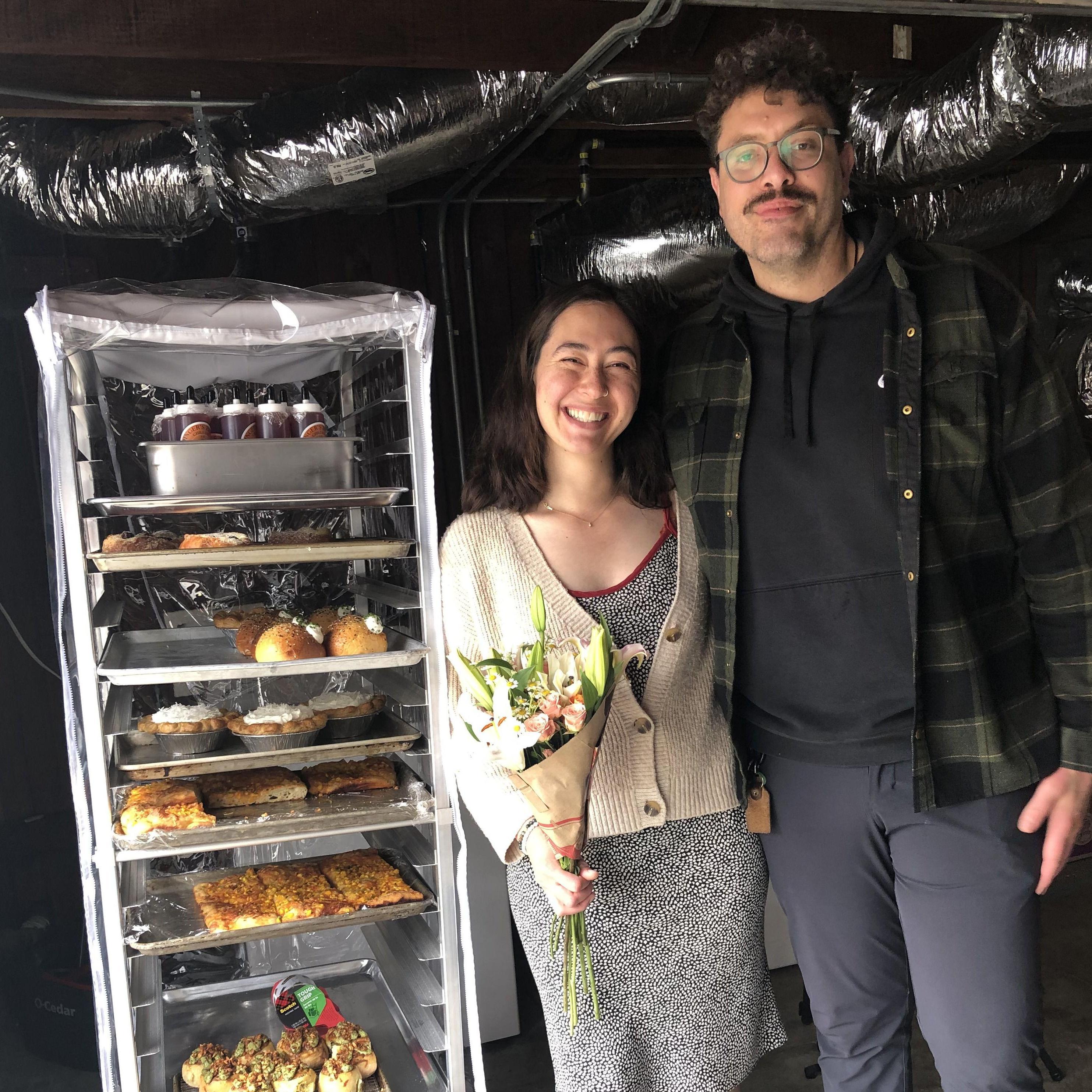 Hosting a pop up together at our second apartment