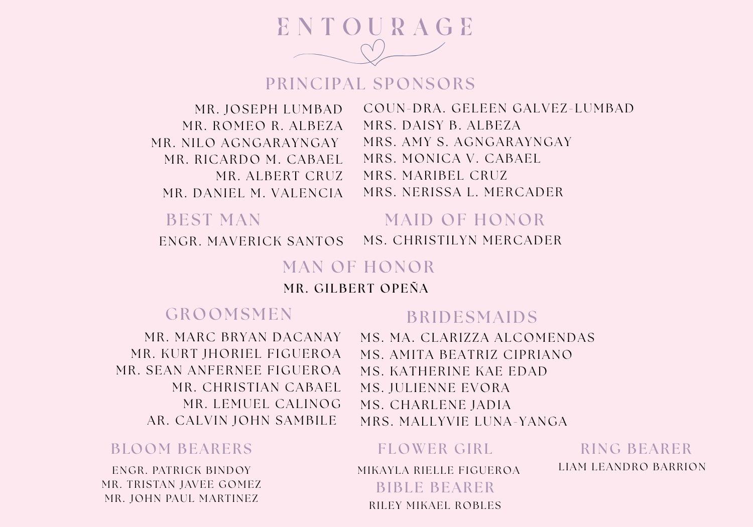 The Wedding Website of Dhan Dacanay and Leira Figueroa