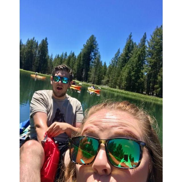 Kayaking in Sunriver, Oregon for a family reunion! It was so beautiful there and so much fun. Can't wait to go back!